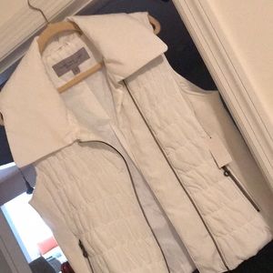 White Andrew mark New York light weight Puffer vest